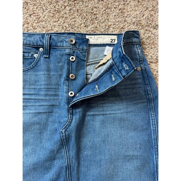 NWT - RAG & BONE Blue Denim Skirt, size 27; Button Fly; POPPY; Vintage High rise - Picture 6 of 14